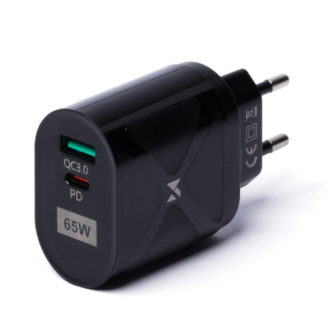 CHARGEUR ULTRA RAPIDE 65W  USB+TYPE C WOZINSKY