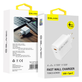 CHARGEUR TYPE C + USB 20W ULTRA FAST CHARGE