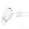 CHARGEUR MURAL 1XUSB 2,4A 12W + CABLE SETTY NOIR