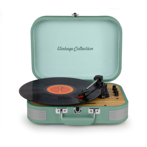 PLATINE DISQUE VINYLE RETRO + USB VERT  MT201