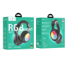 CASQUE SANS FIL HOCO + LED  NOIR W48