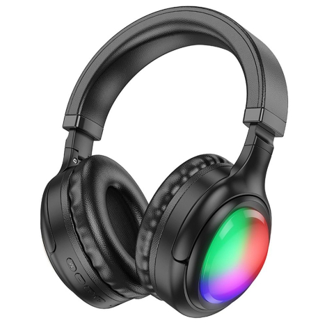 CASQUE SANS FIL HOCO + LED  NOIR W48