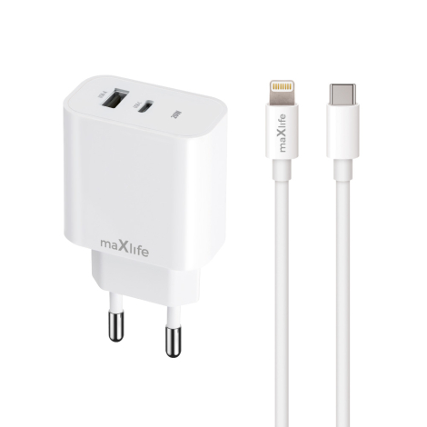 CHARGEUR MURAL 1XUSB 1X USB C 20W +CABLE USB C / C  XO CE12 BLANC