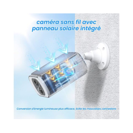 CAMERA DE SURVEILLANCE EXTERIEURE  AVEC PANNEAU SOLAIRE C3