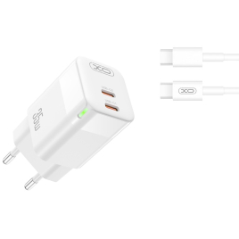 CHARGEUR SECTEUR  35W + CABLE TYPE C/TYPE C FAST CHARGE XO