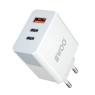 CHARGEUR SECTEUR 2X USB C + 1X USB 40W CHARGE RAPIDE BWOO BLANC