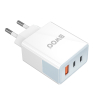 CHARGEUR SECTEUR 2X USB C + 1X USB 40W CHARGE RAPIDE BWOO BLANC