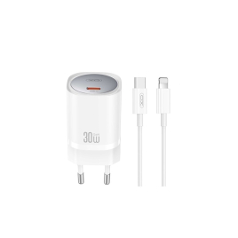 CHARGEUR 30W CHARGE RAPIDE 1XUSB-C + CABLE LIGHTNING XO CE20 BLANC