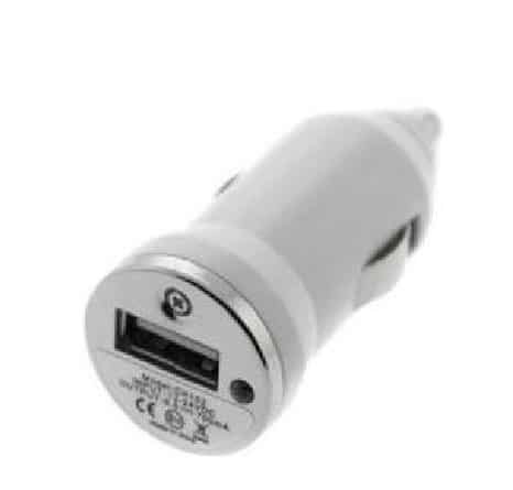 CHARGEUR ALLUME CIGARE AVEC PRISE USB BLANC