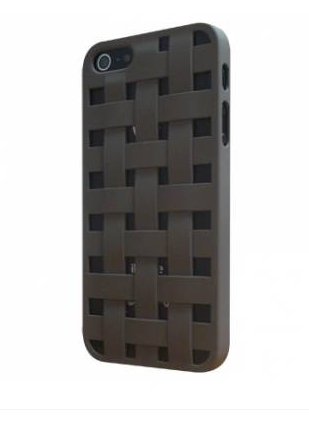 COQUE ARRIERE RIGIDE STAX TRESSE GRISE POUR IPHONE 5/5S/SE SOUS BOITE BLISTER
