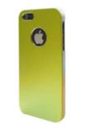 COQUE ARRIERE RIGIDE STAX METALIQUE VERTE POUR IPHONE 5/5S/SE SOUS BOITE BLISTER
