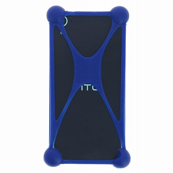 BUMPER  SILICONE UNIVERSEL BLEU  POUR SMARTPHONE