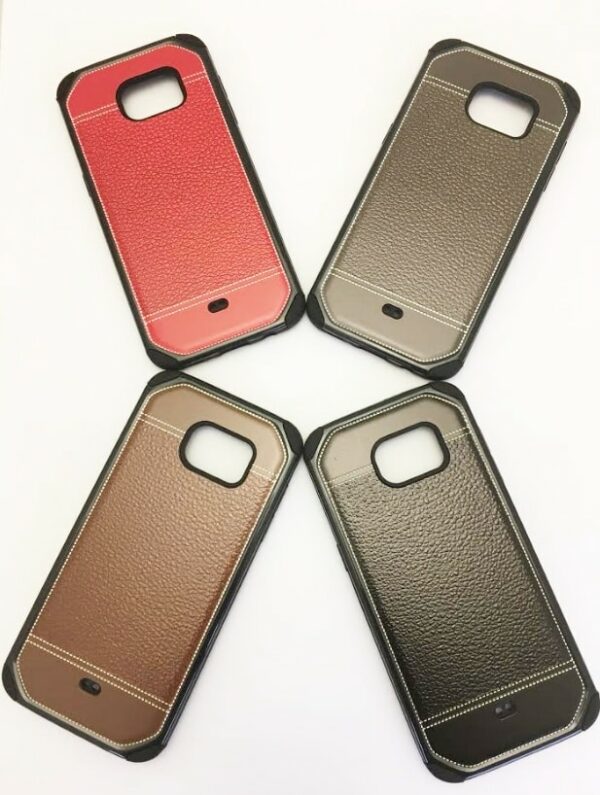 COQUE ARRIERE SAMSUNG GALAXY S7 EGDGE  RENFORCEE COUTURE MARRON