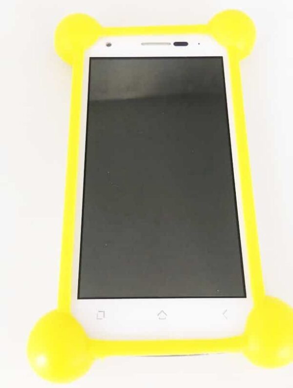 BUMPER SILICONE ANTI CHOC UNIVERSEL JAUNE POUR SMARTPHONE SOUS SACHET