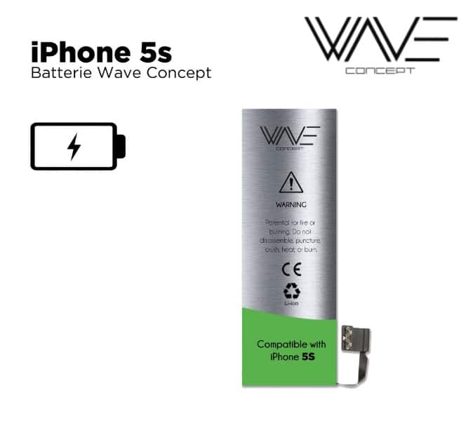 BATTERIE 1300 mAh COMPATIBLE IPHONE 5S SOUS BOITE
