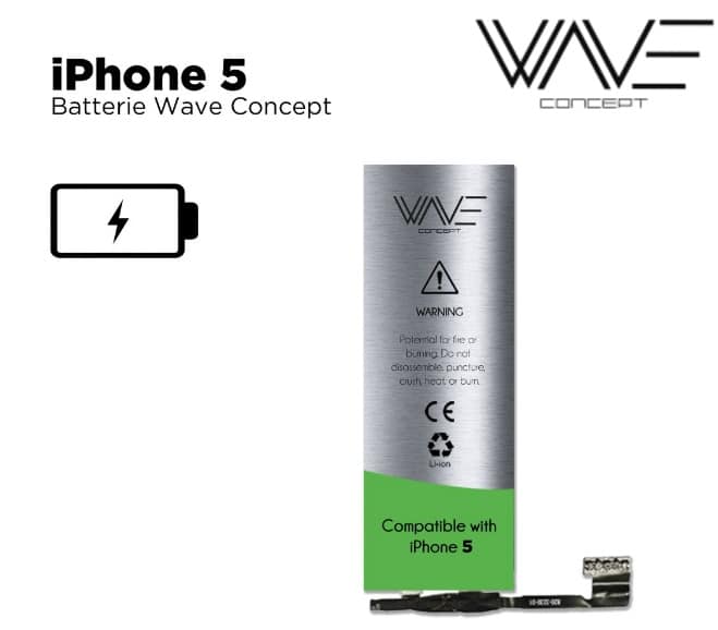 BATTERIE 1300 mAh COMPATIBLE IPHONE 5 SOUS BOITE