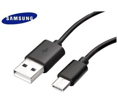 CABLE TYPE C/USB ORIGINE SAMSUNG S8/S8+/NOTE 8/ A8/ 2018/A3 2017/  VRAC NOIR
