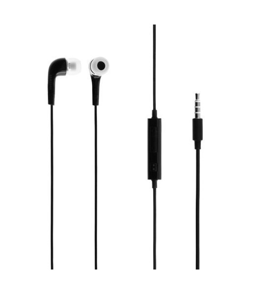 KIT PIETON UNIVERSEL INTRA AURICULAIRE JACK 3,5 MM AVEC MICRO ET TELECOMMANDE NOIR VRAC