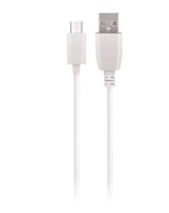 CABLE USB MICRO USB  MAXLIFE  CHARGE RAPIDE 2A 1 M BLANC SOUS BLISTER