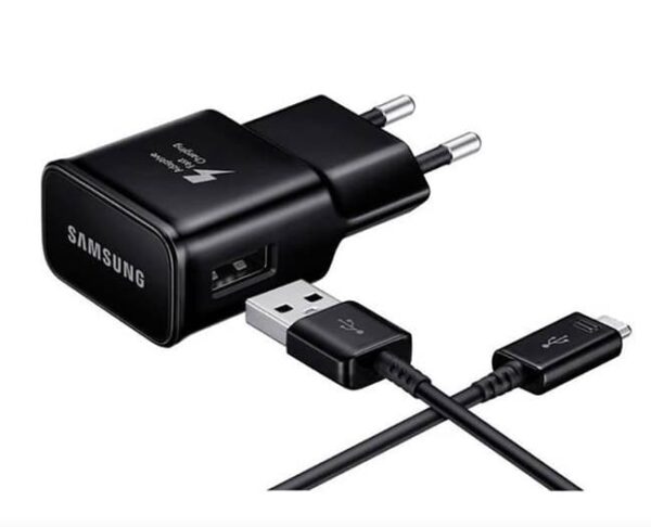 CHARGEUR SECTEUR USB RAPIDE 15 W SAMSUNG + CABLE USB TYPE-C 1,5 M 2A NOIR