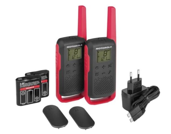 TALKIE WALKIE MOTOROLA T62 GO DISCOVER  NOIR ROUGE