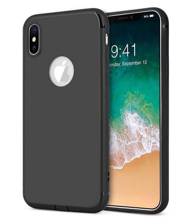 COQUE SILICONE IPHONE 11 PRO SOFT TOUCH  AVEC ROND NOIR SOUS BLISTER