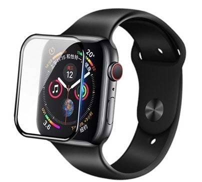 VERRE TREMPE APPLE WATCH 40 MM BORDS NOIR SOUS BLISTER