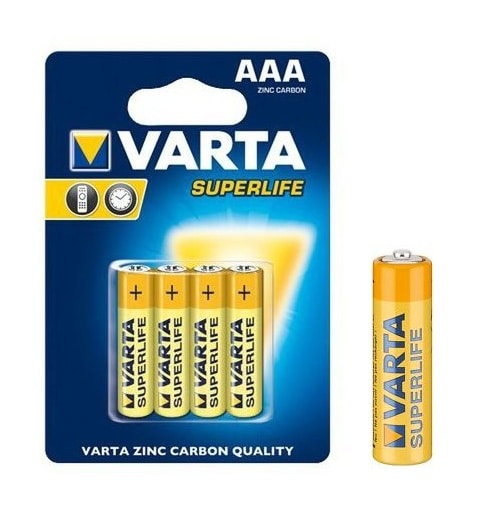 PACK DE 4 PILES VARTA SUPERLIFE R3 AAA