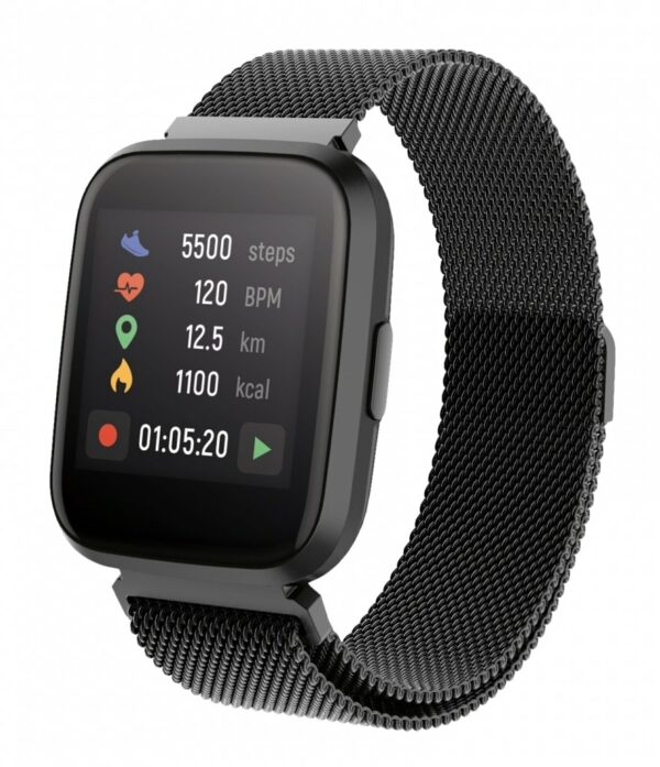 MONTRE CONNECTEE FORE VIGO 2 NOIRE + BRACELET METAL OFFERT