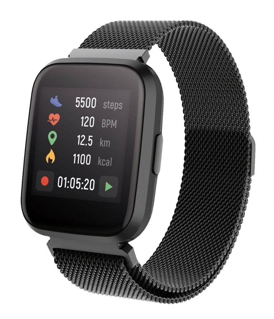MONTRE CONNECTEE FORE VIGO 2 NOIRE + BRACELET METAL OFFERT
