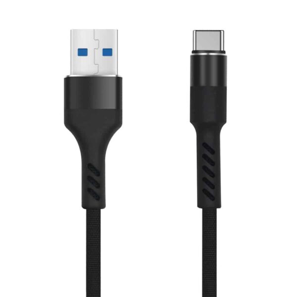 DATA CABLE  TYPE C 2A RENFORCE NOIR