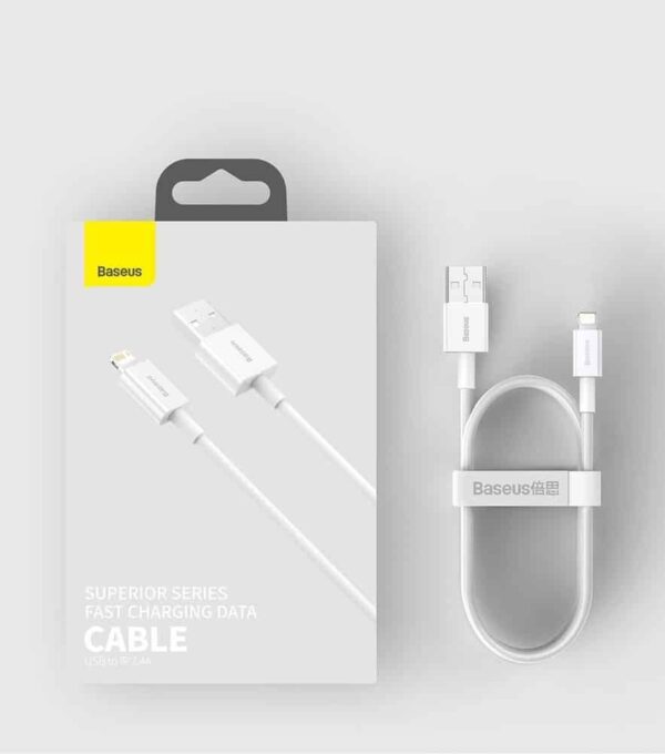 CABLE LIGHTNING 2,4A USB CHARGE RAPIDE BASEUS ROUGE 1M