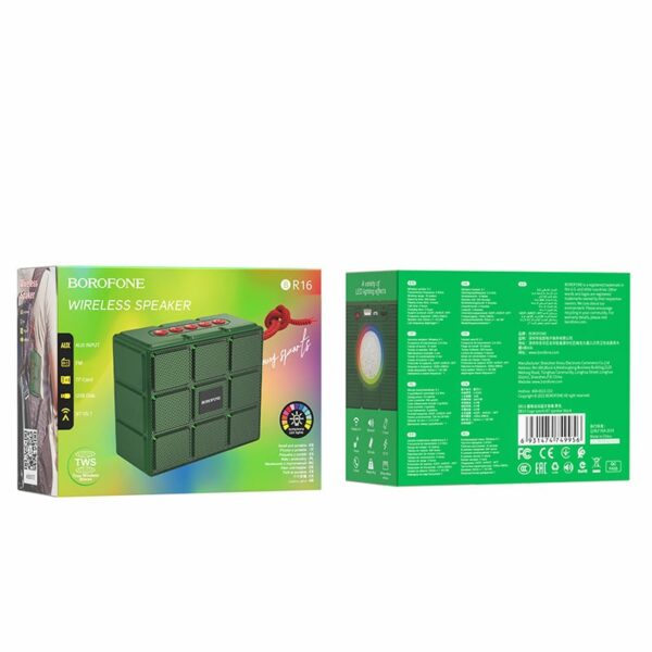 ENCEINTE BLUETOOTH BOROFONE BR16 SPORT VERT