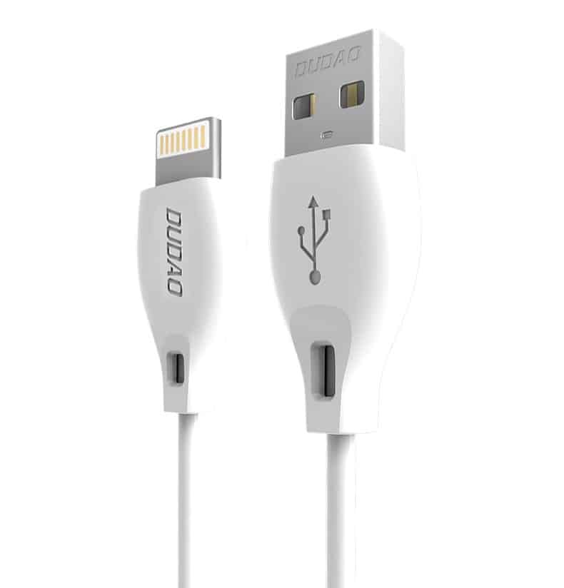 DATA CABLE LIGHTNING CHARGE RAPIDE 2,4A 1M DUDAO L4 BLANC