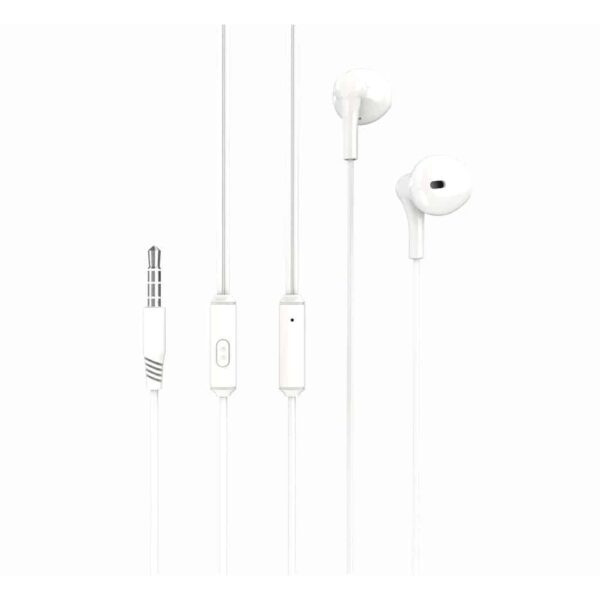 ECOUTEURS FILAIRES JACK 3,5MM+MICRO XO-EP39 BLANC