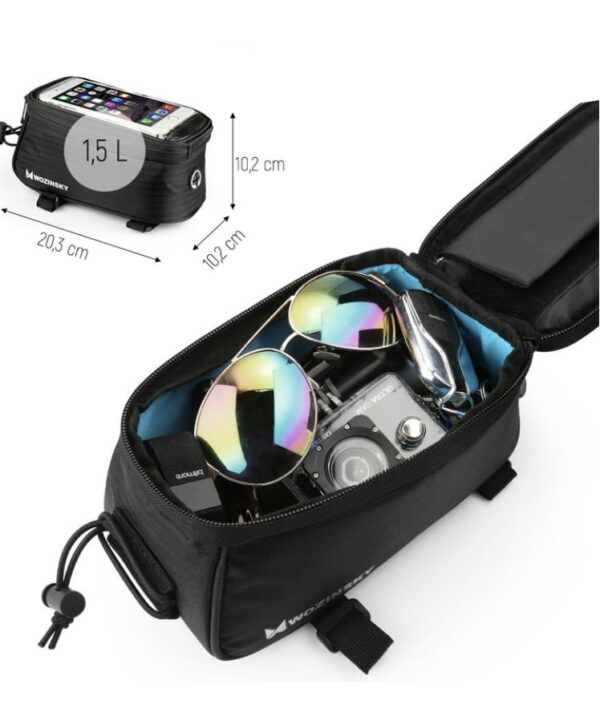 WOZINSKY SACOCHE DE VELO ETANCHE WBB2BK NOIR