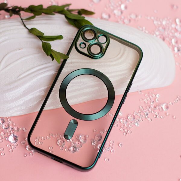 COQUE CHROME MAGSAFE IPHONE 14 VERT