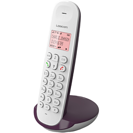 TELEPHONE SANS FIL - MAINS LIBRES ILOA 150 LOGICOM AUBERGINE