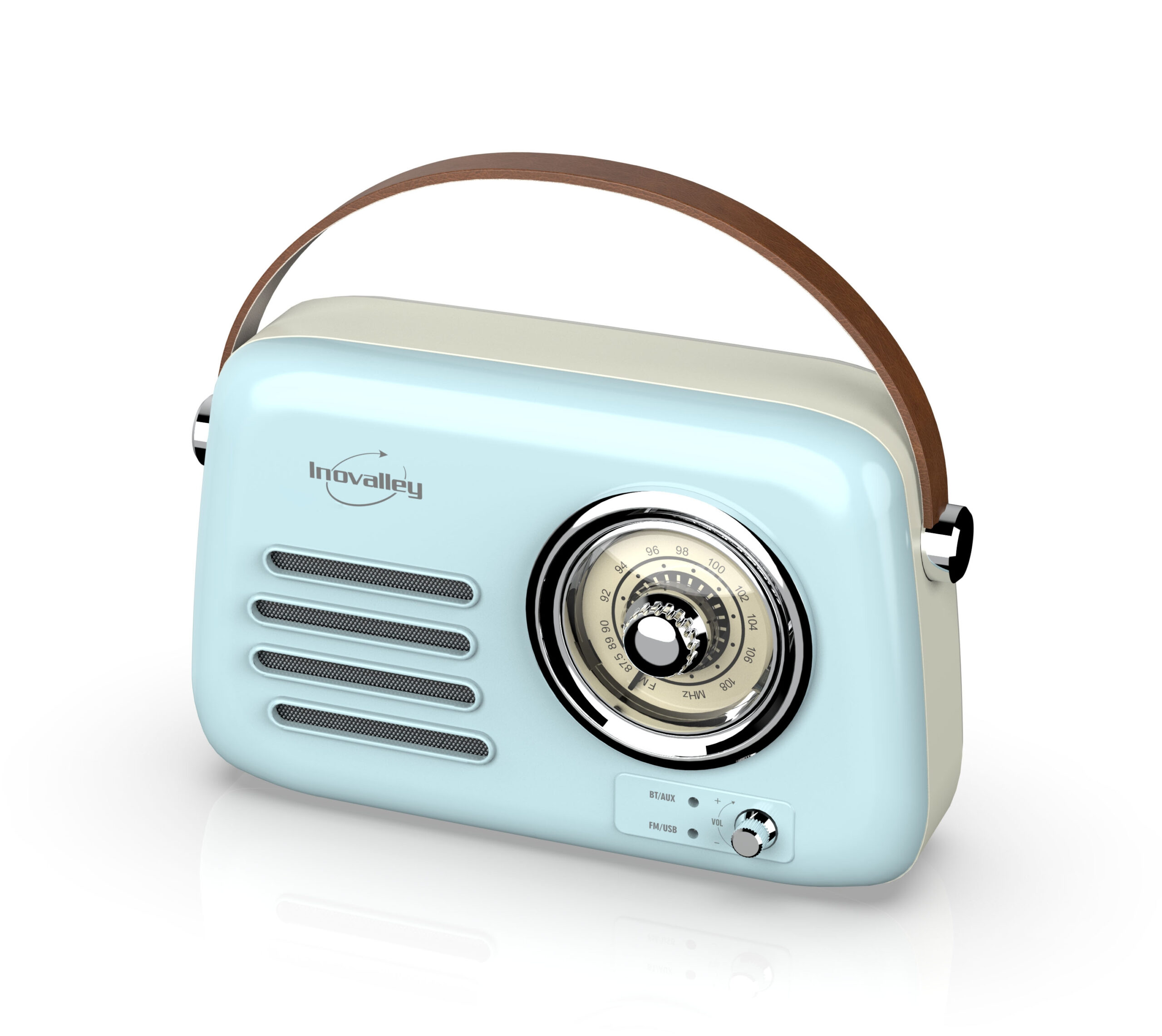 RADIO FM VINTAGE BLUETOOTH BLEUE