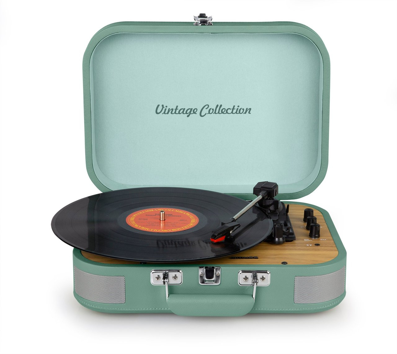 PLATINE DISQUE VINYLE RETRO + USB VERT  MT201