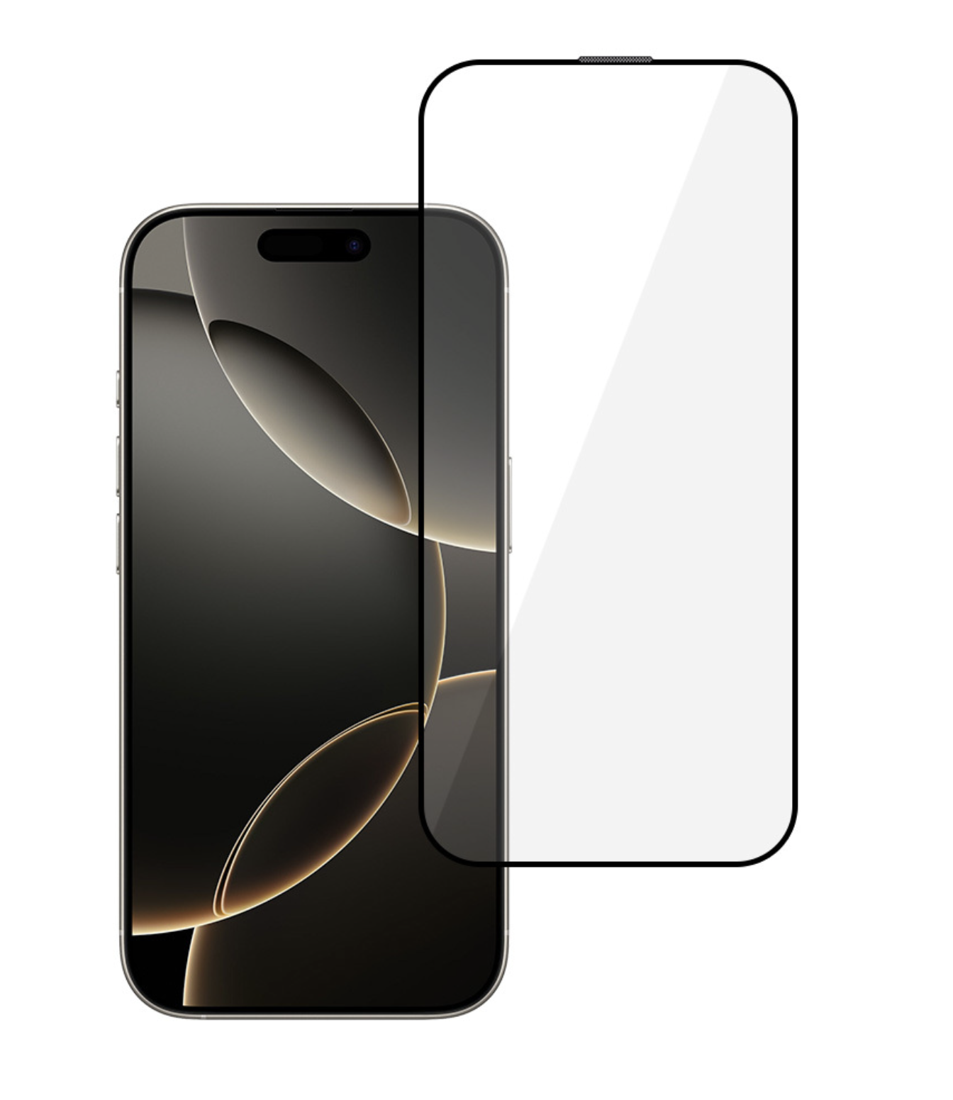 ECRAN PROTECTION FULL GLUE 6D IPH 16 PRO MAX BLACK TEL PROTECT