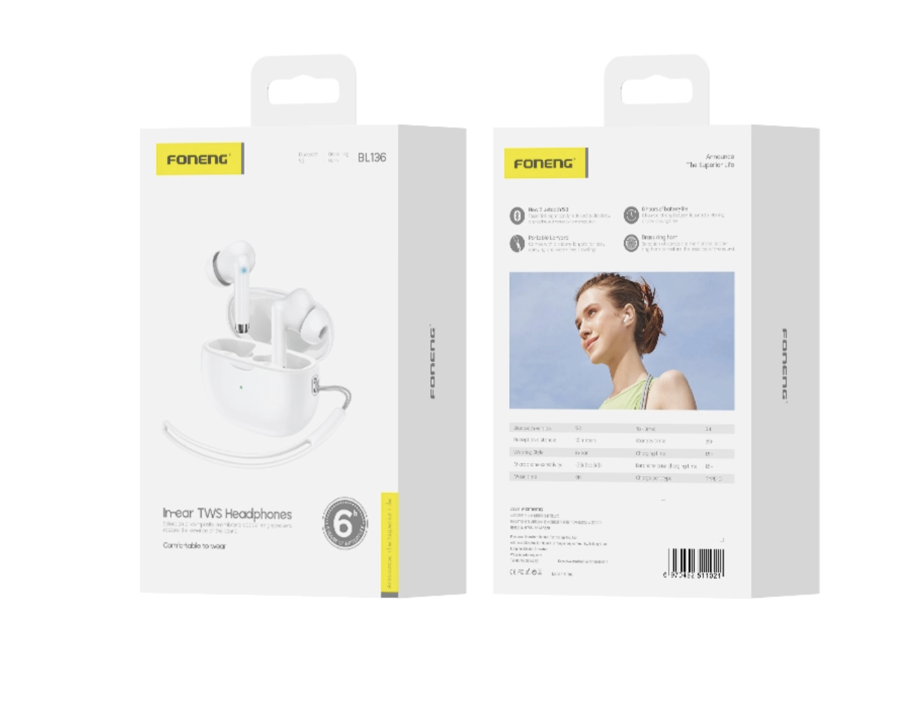 DATA CABLE USB TO LIGHTNING FONENG X36 BLANC