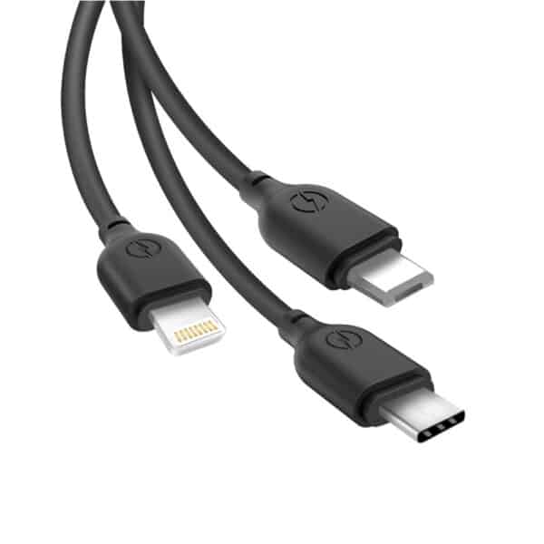 CABLE 3 EN 1 LIGHTNING,TYPE C,MICRO USB NOIR – Image 2