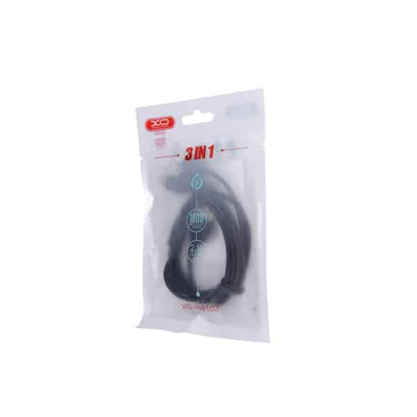 CABLE 3 EN 1 LIGHTNING,TYPE C,MICRO USB NOIR – Image 4