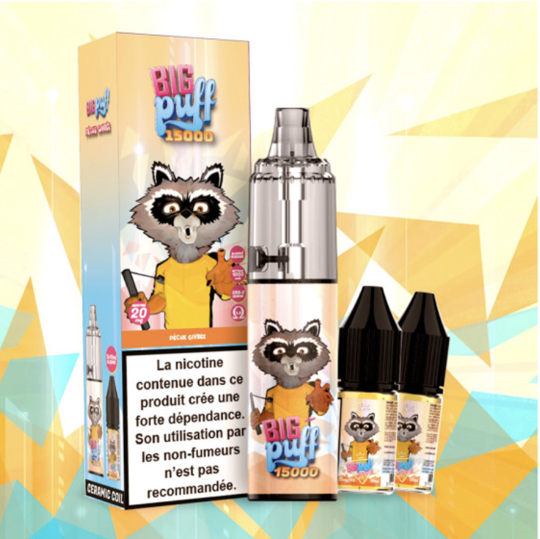 BIG PUFF 15000 PUFFS BANANE A LA FRAISE 2%