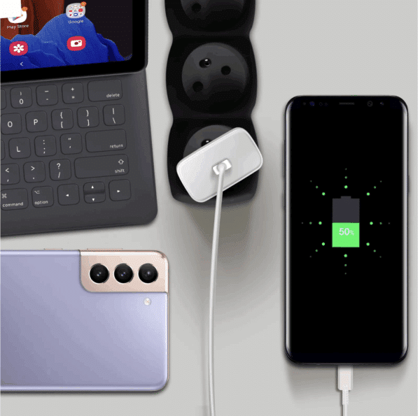 CHARGEUR+CABLE C/C 45W ULTRA FAST ORIGINE SAMSUNG BLANC – Image 4