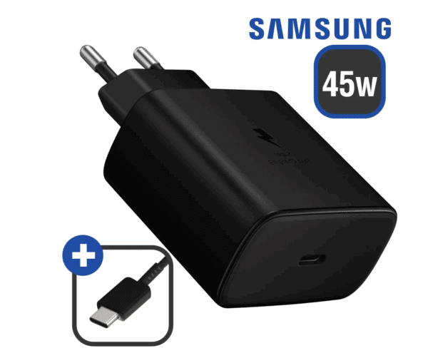 CHARGEUR+CABLE C/C 45W ULTRA FAST ORIGINE SAMSUNG NOIR