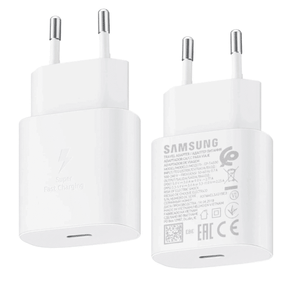 CHARGEUR TYPE C 25W BLANC FAST CHARGE ORIGINE SAMSUNG – Image 2