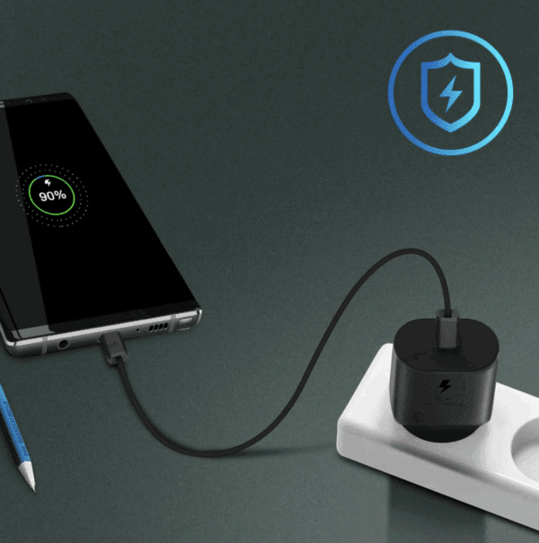 CHARGEUR TYPE C 25W NOIR FAST CHARGE ORIGINE SAMSUNG – Image 3