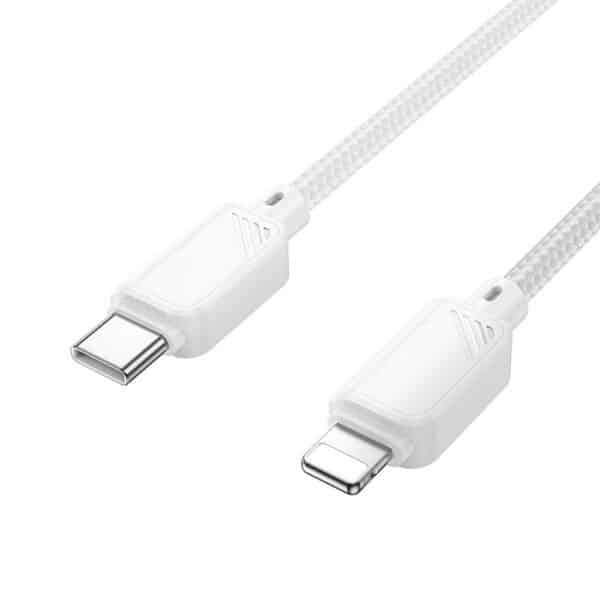 DATA CABLE C VERS LIGHTNING FAST 3A BLANC HOCO